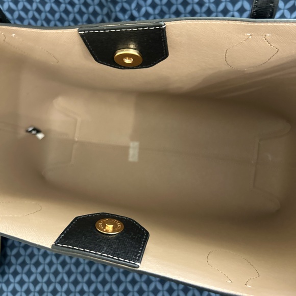 KATE SPADE Large Black ALL DAY Tote Shoulder Bag w/Tan Detachable Pouch - Picture 8 of 10